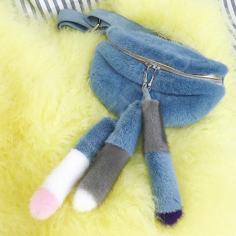 Mink Fur waist bag